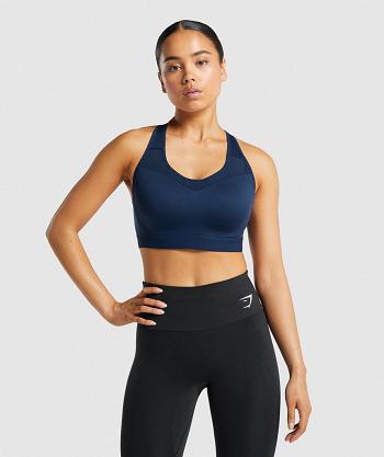 Sujetadores Deportivos Gymshark Open Back Mujer Azul Marino | CO 2214ZUT